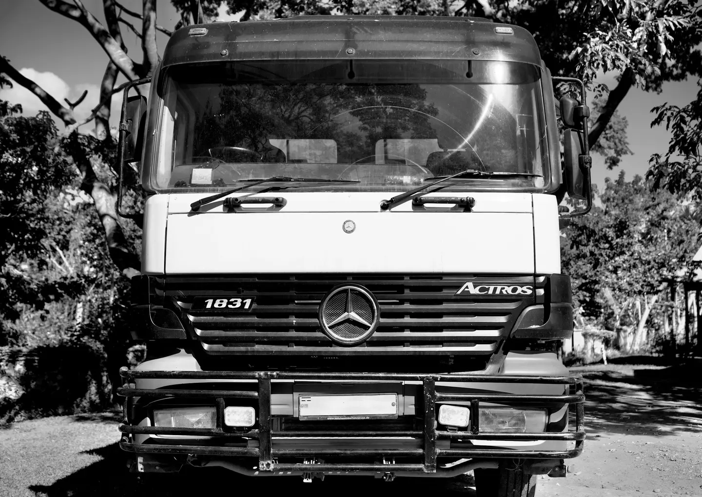 Mercedes-Benz Actros çekicinin ön ızgarası ve radyatör bölümü